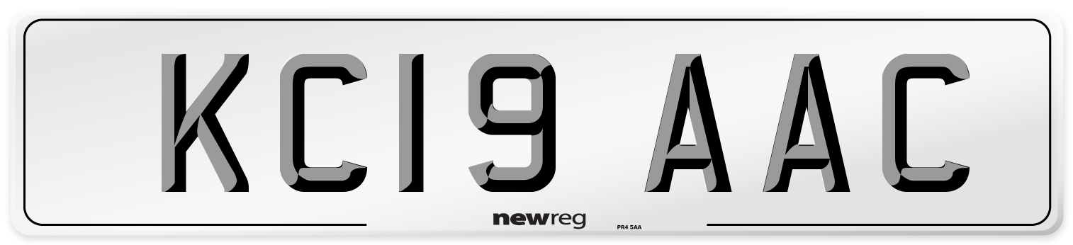 KC19 AAC Number Plate from New Reg